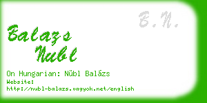 balazs nubl business card